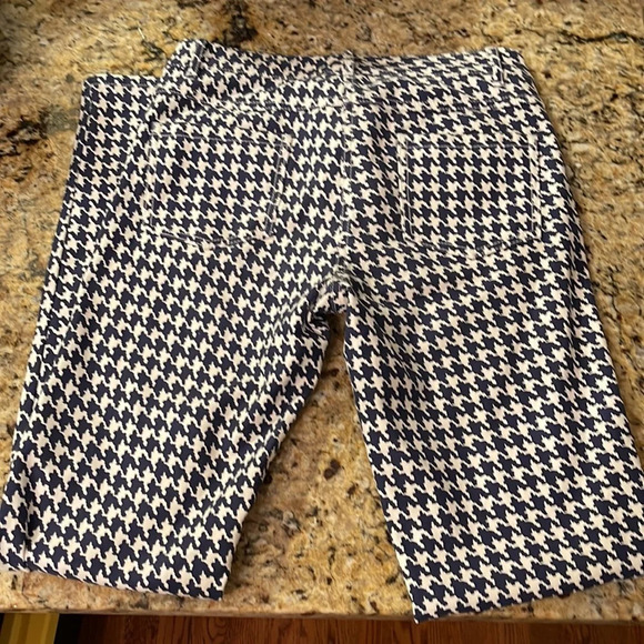 J. McLaughlin blue and white houndstooth pattern jeans size 2 - Picture 4 of 5
